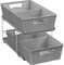 2 Tier Bathroom Storage Drawer Organizer (Gray) 8.3"L x 14.4"W x 9.8"H